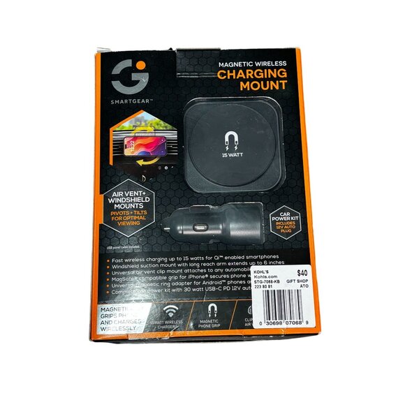 Smartgear Magnetic Wireless Charging Mount For Car 15W MagSafe Compatibility - Picture 2 of 5